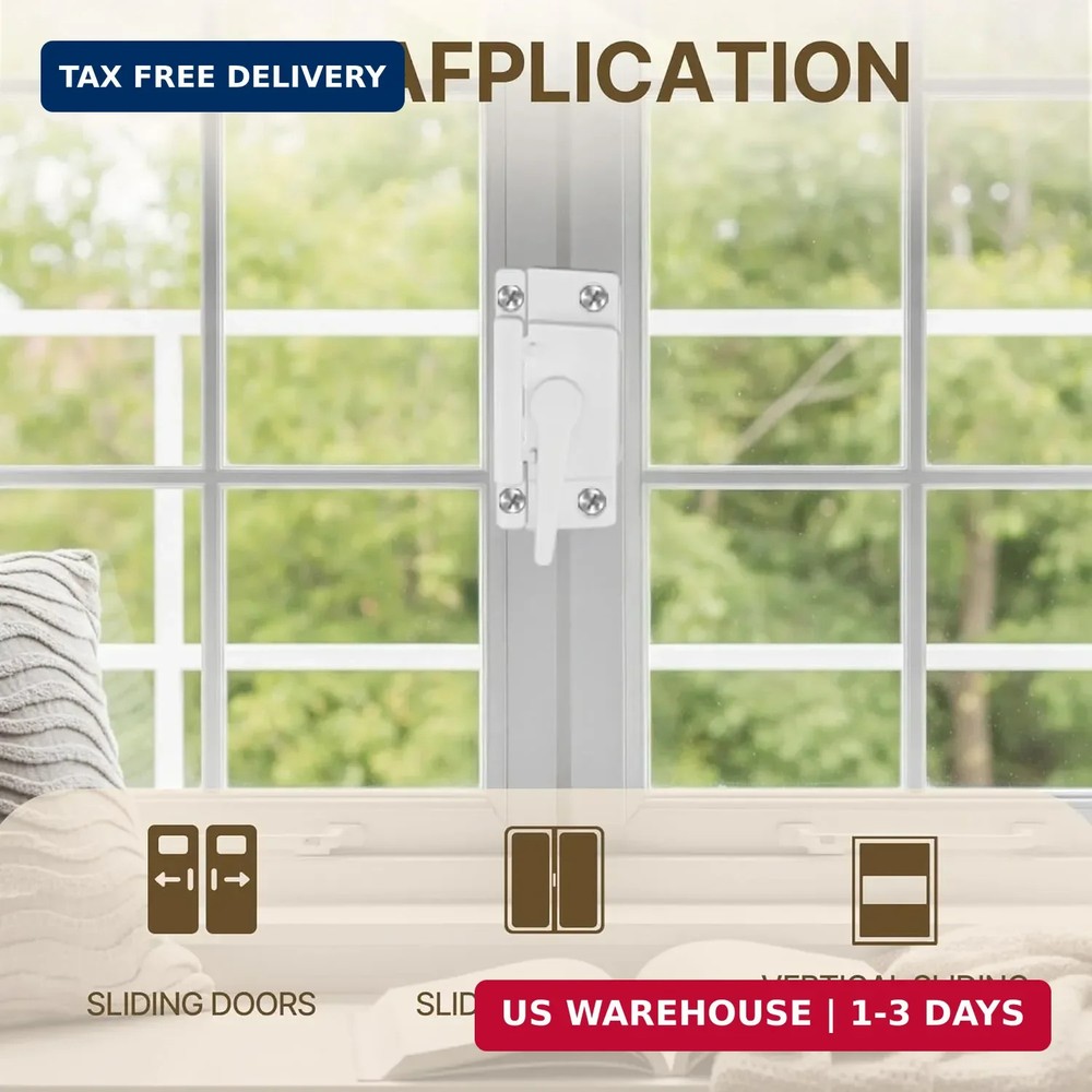 4 Pcs Window Locks, Replacement Window Locks, Sliding Window Sash Locks, Durable