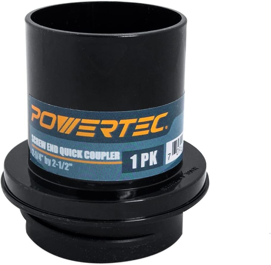 POWERTEC 70191 Screw End Quick Coupler for 2-1/2” Hose – Left-Hand Threaded Adap