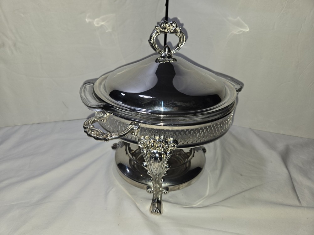 Vintage Silver -Plated Chafing Dish