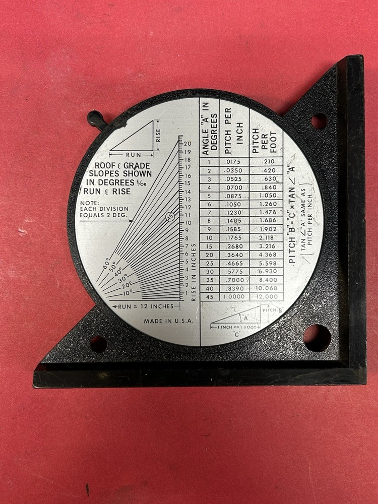 EXACT® ANGLE-O-METER PROTRACTOR PLUMB & LEVEL PRECISION ANGLE MEASURING TOOL