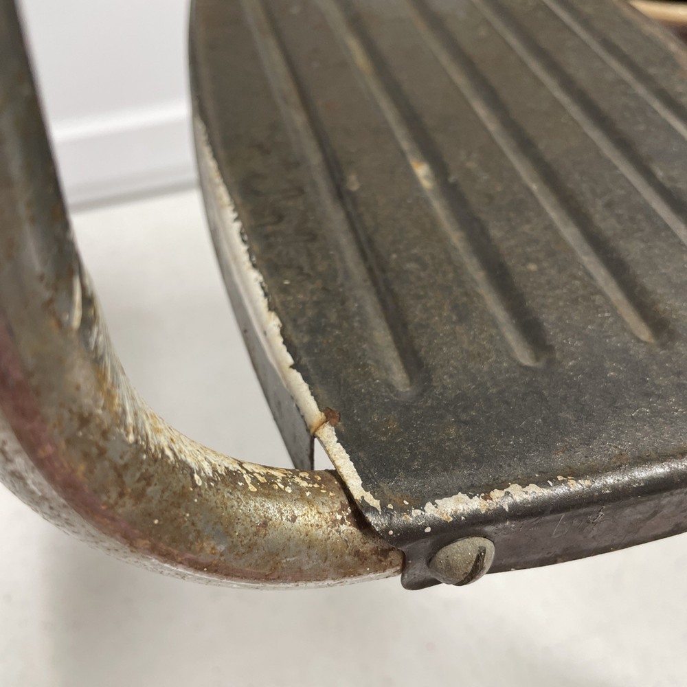 Griswold Two Step Stool Vintage Rusty Primitive Missing Nonskid Rubber ￼