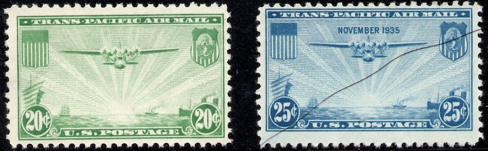 US Scott C20 C21  TRANS PACIFIC ISSUES MNH