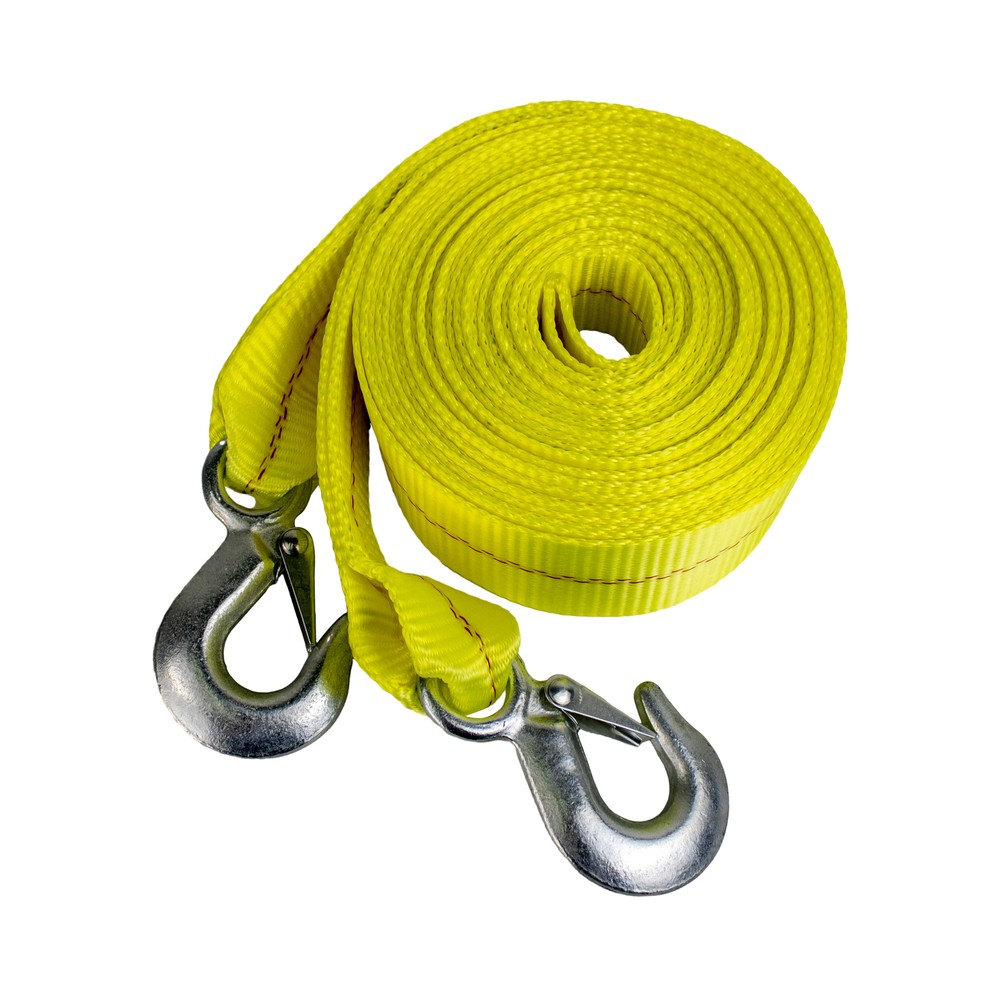 HFS Heavy-Duty Tow Strap with Hooks 10,000-Pound Capacity Versatile Application