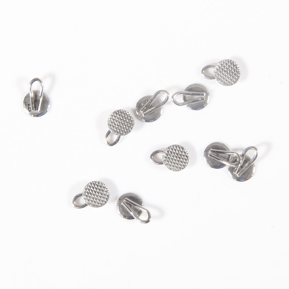 100pc Dental Orthodontic Lingual Button Traction Hook Round/Rectanglar Mesh Base