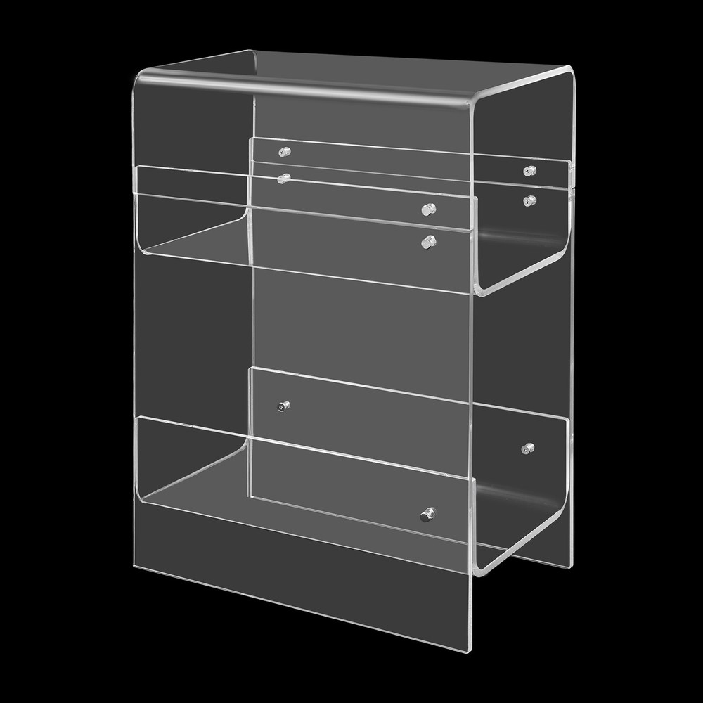 Side Table, Narrow End Table for Small Spaces, 3-tier Clear Acrylic Side Table