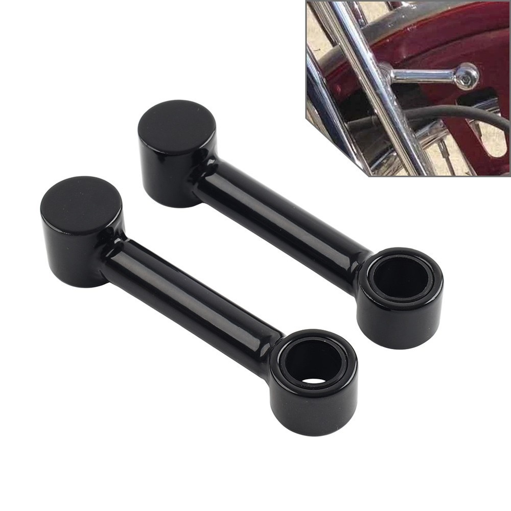 Front Mudguard Mount Bracket Kit BLK For Harley Softail Springer FXSTS 1993-2006