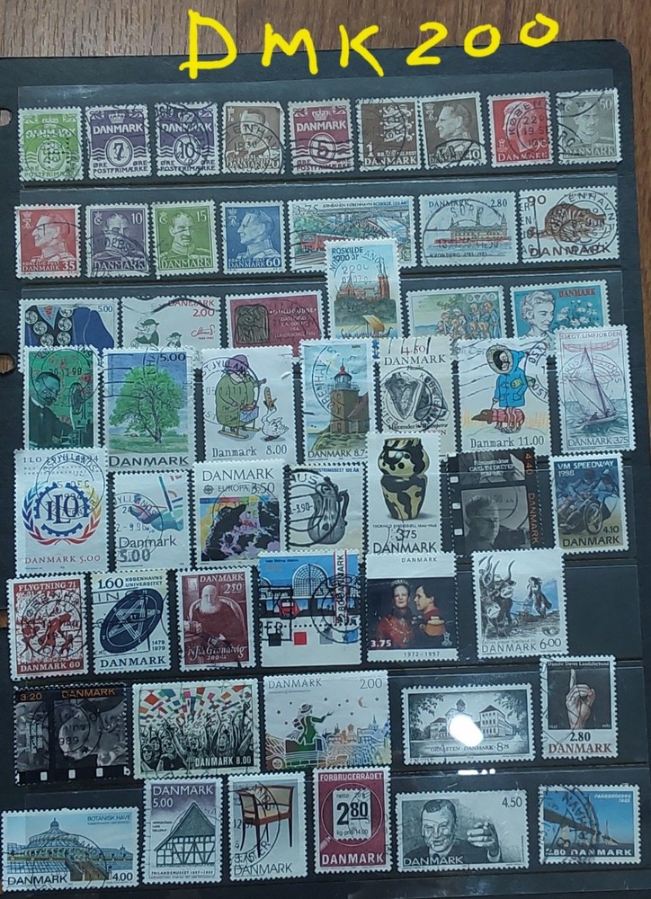 Denmark (Danmark) Selection - Used & Mint Stamps (DMK200)
