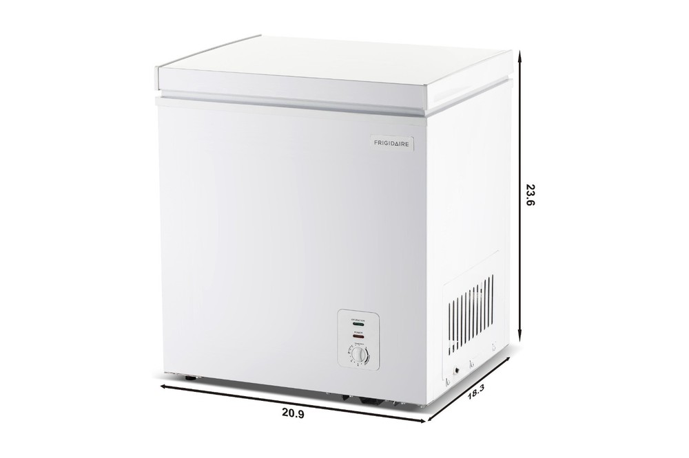 Compact 2.1 Cu. Ft. Chest Freezer - Adjustable Thermostat, Removable Basket