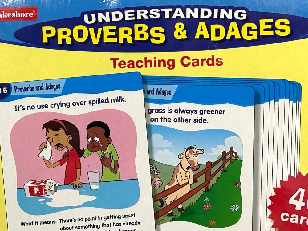 Lakeshore Understanding Proverbs & Adages Teaching Cards - ( NEW )