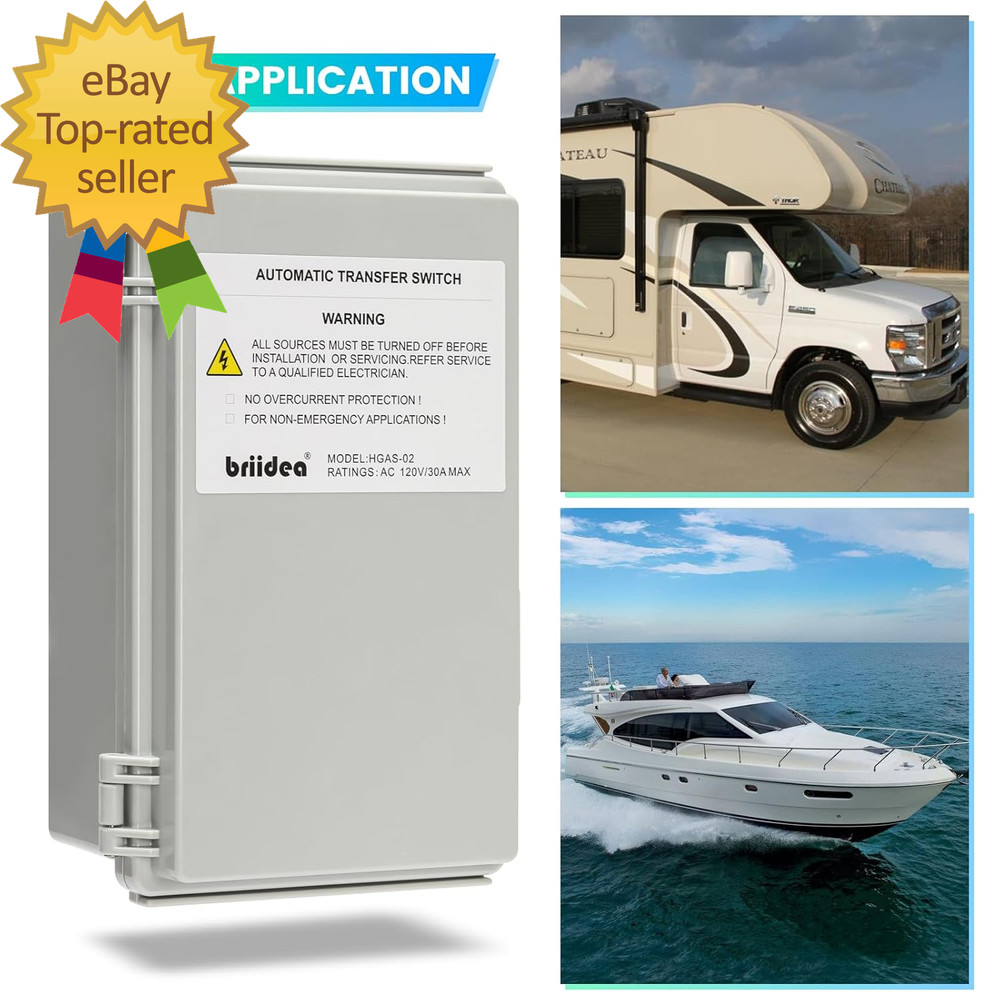 RV Transfer Switch Automatic Transfer Switch 30 Amp Applied to RV Speedboats