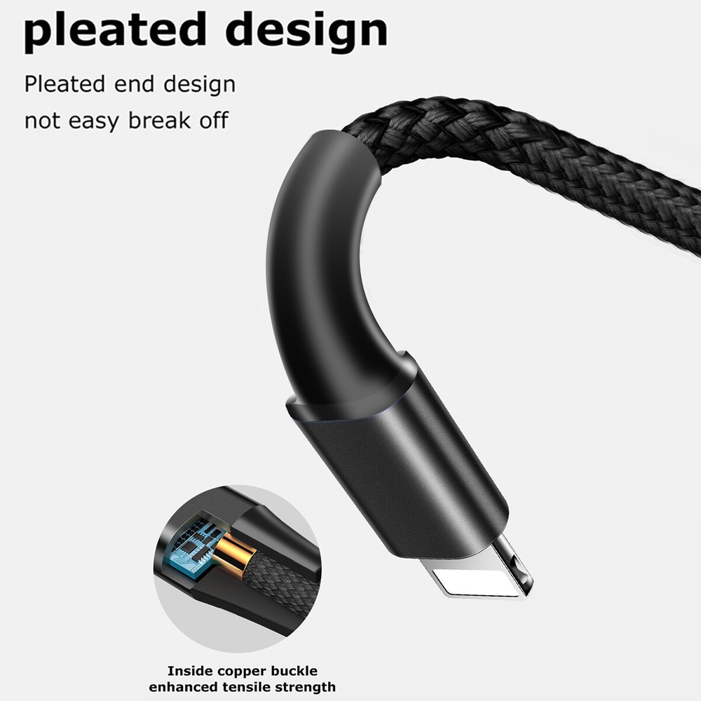 4 in 1 Multi USB Charging Cable Fast Charger Cord For iPhone/Type C/Micro USB