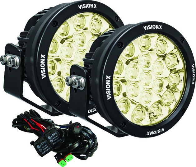 Vision X Multi-LED CG2 Round Light Cannons 6.7" Black Selective Yellow