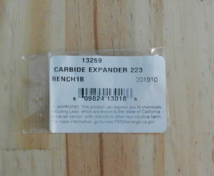 Dillon Precision; Carbide Expander Ball; For:  223;  13269