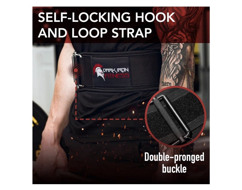 DARK IRON Self-Locking Weight Lifting Belt Size Small