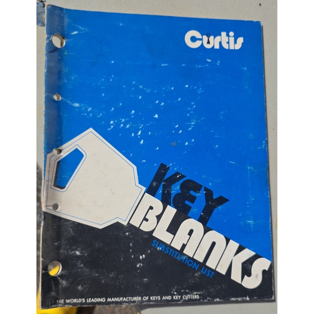 Vintage Curtis Key Blanks Substitution List Manual Locksmith Reference Guide