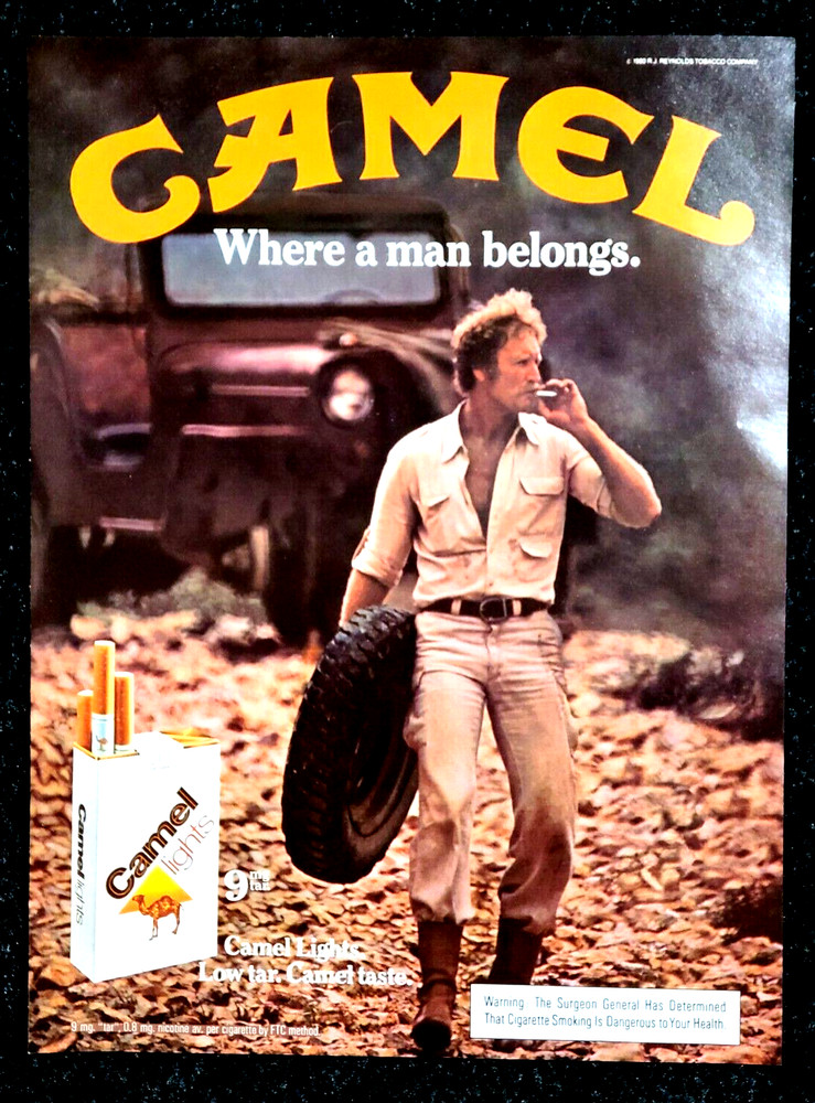 Camel Lights Cigarettes Original 1981 Print Ad
