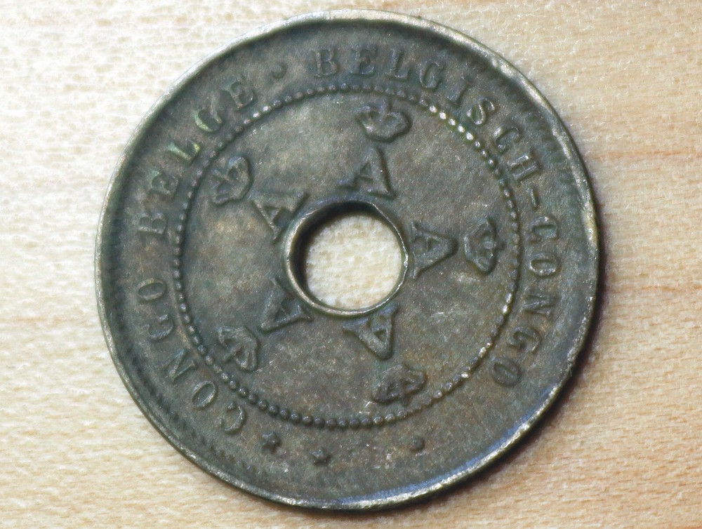 1921 Belgian Congo 5 Centimes
