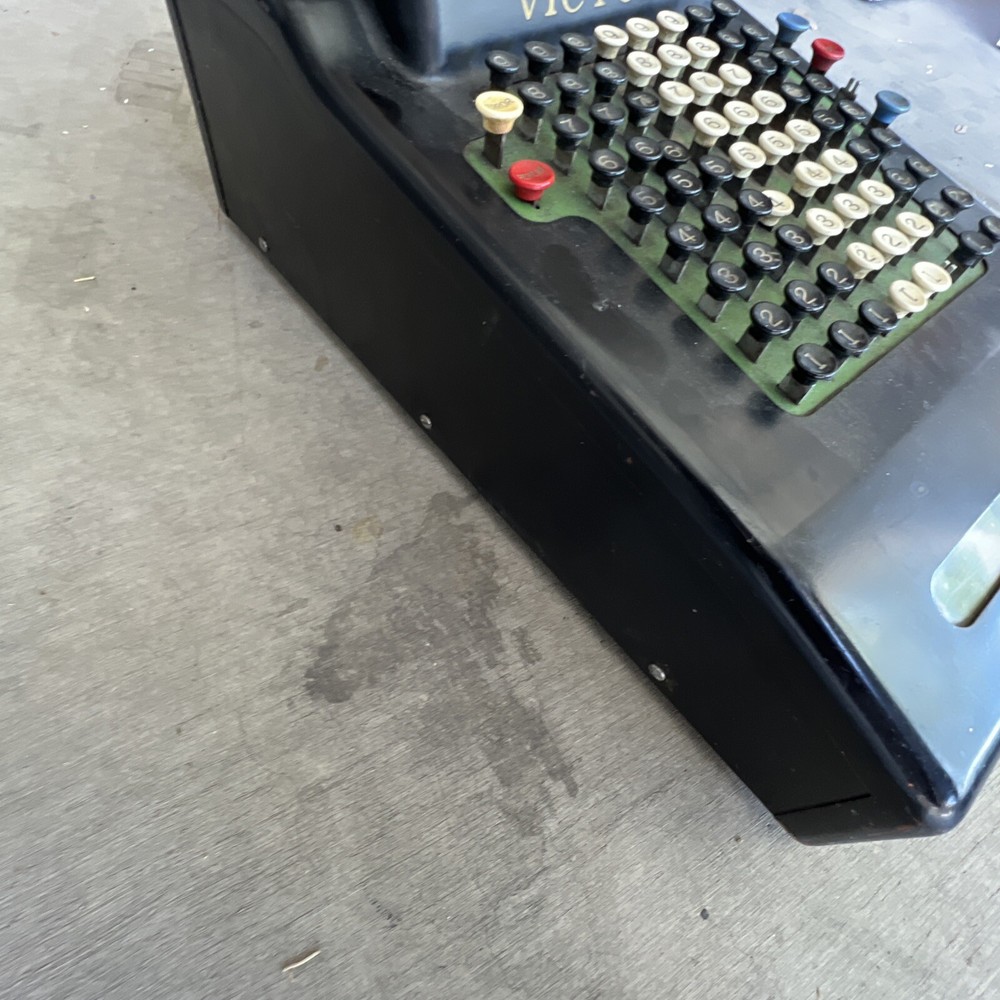 Antique Original Victor Adding Machine 18”x 10” Heavy