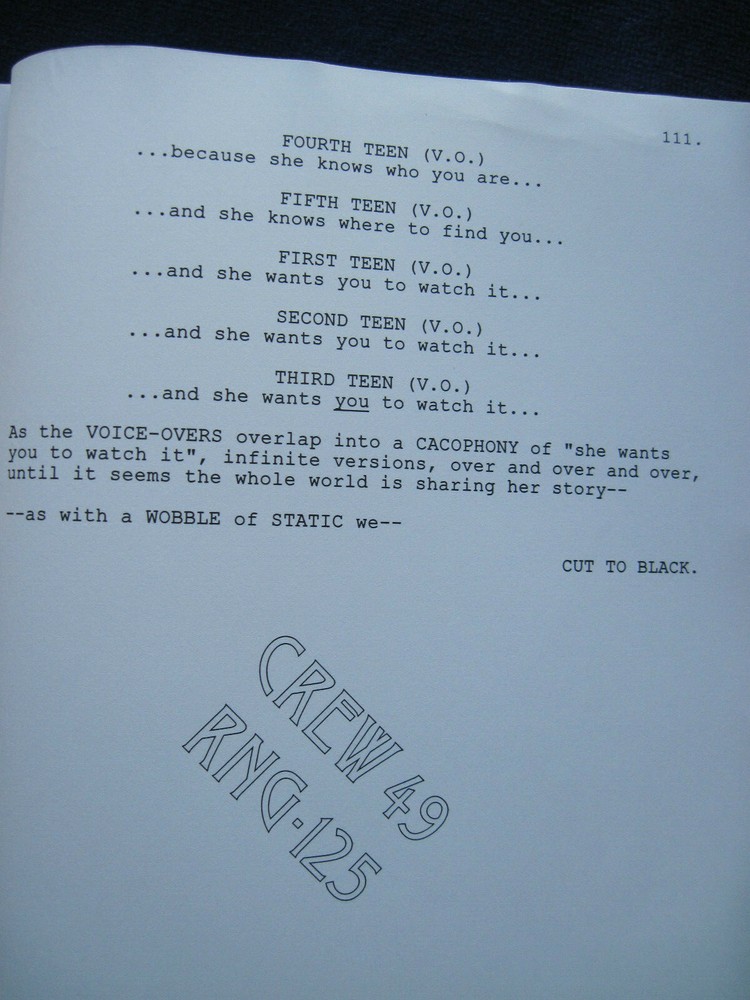 ORIGINAL ARCHIVE for the Film THE RING - 2 SCRIPTS, PROD. MATERIAL & PROGRAM