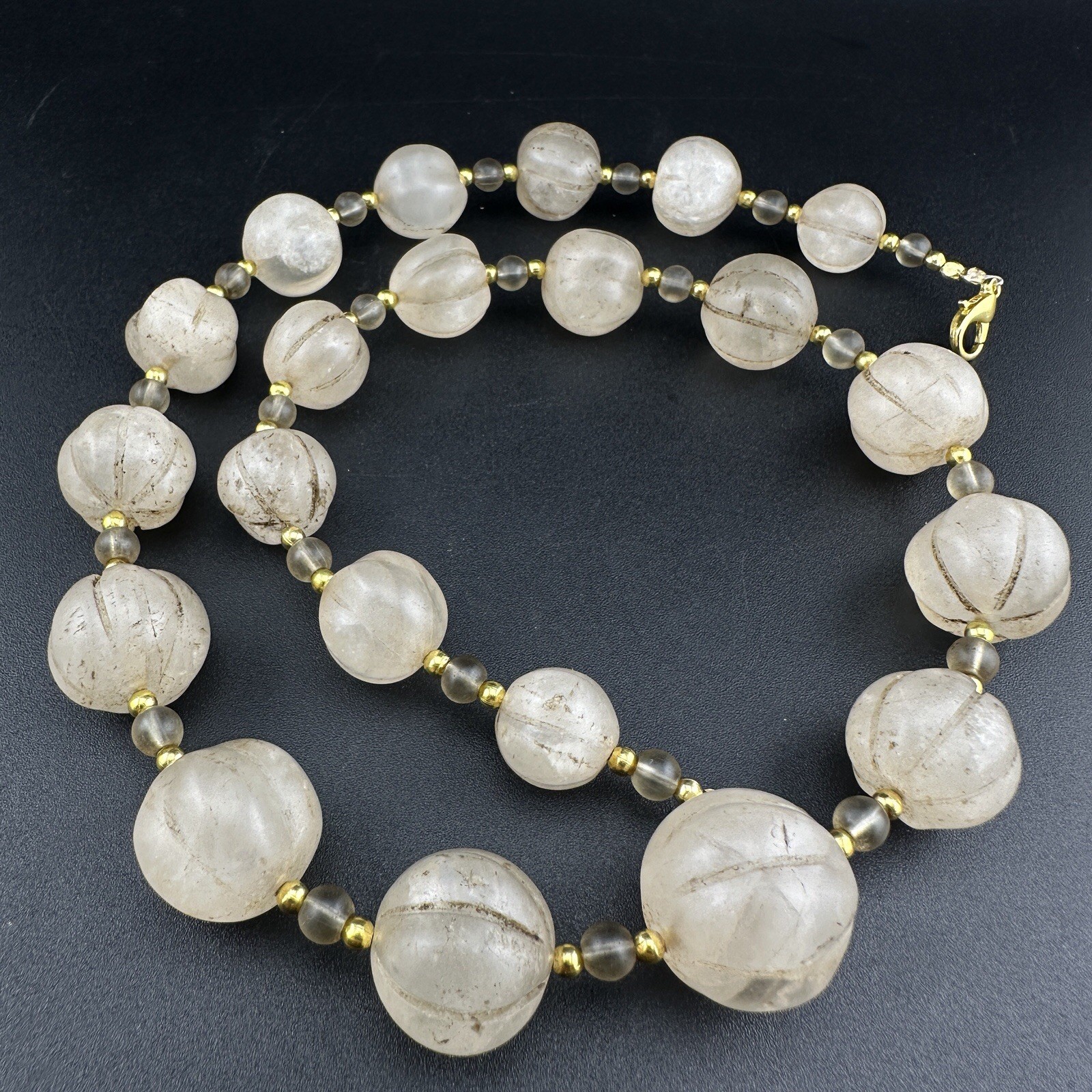 Old Himalayan Regions Crystals ￼ Beads Beads Mala Necklace Rare