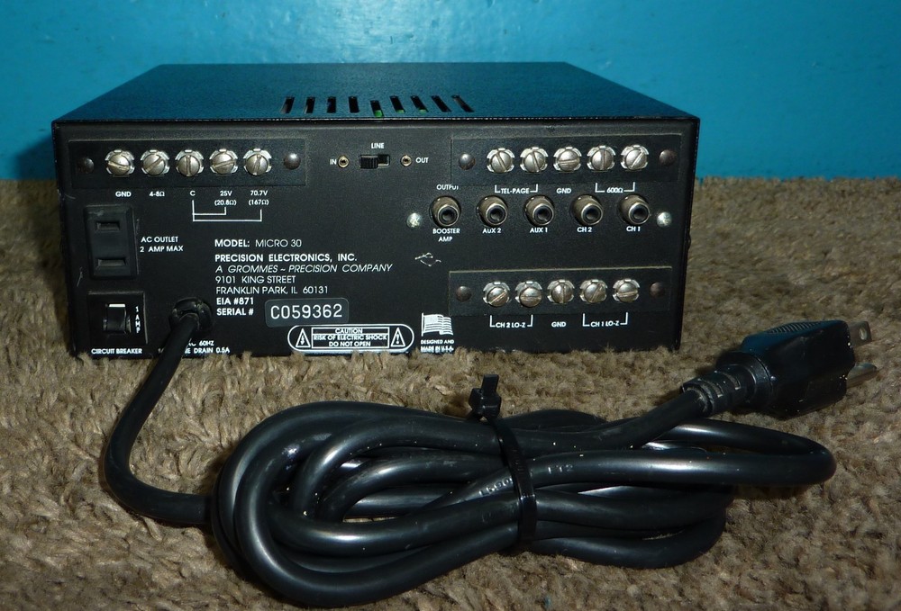 Precision Electronics Micro 30 3-Channel Mixer Amplifier Very Good Condition