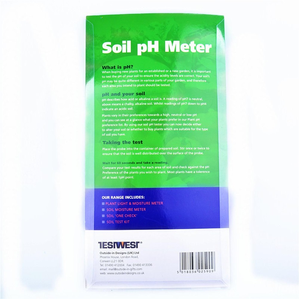 Auto power Garden Farm Soil PH Meter Pointer Type Acidity Tester Gauge Tool