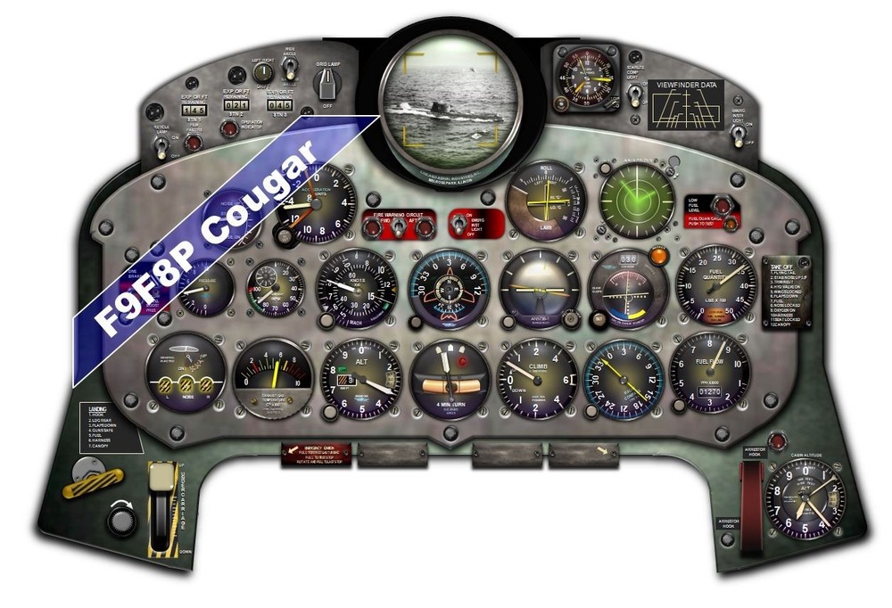F9F PANTHER & COUGAR COCKPIT instrument panel CDkit