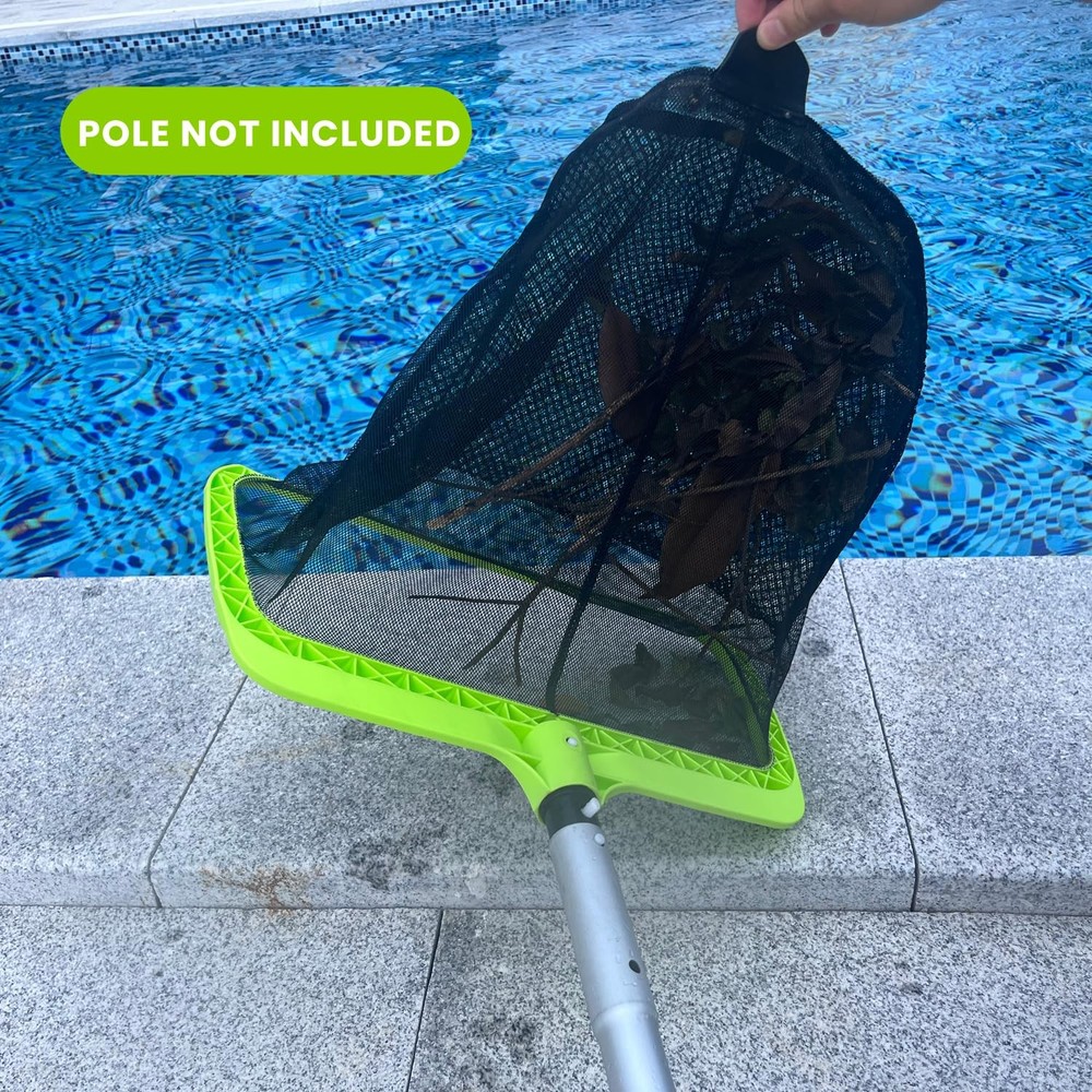 Swimming Pool Leaf Skimmer Net Reinforced Frame Deep Rake Mesh Net