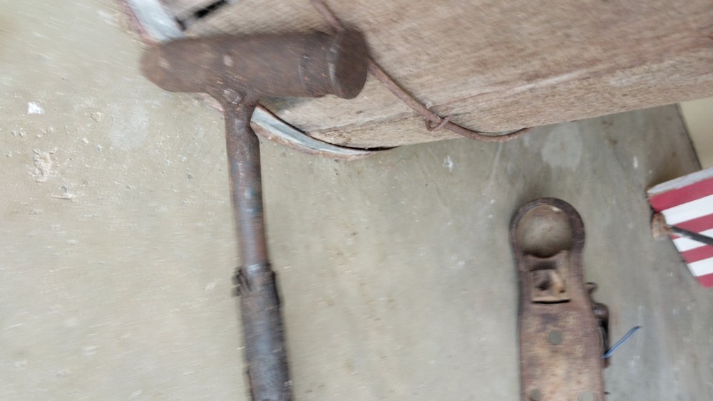 Vintage Hammer Made From Mining Bit.and 90s Mining Bit Box