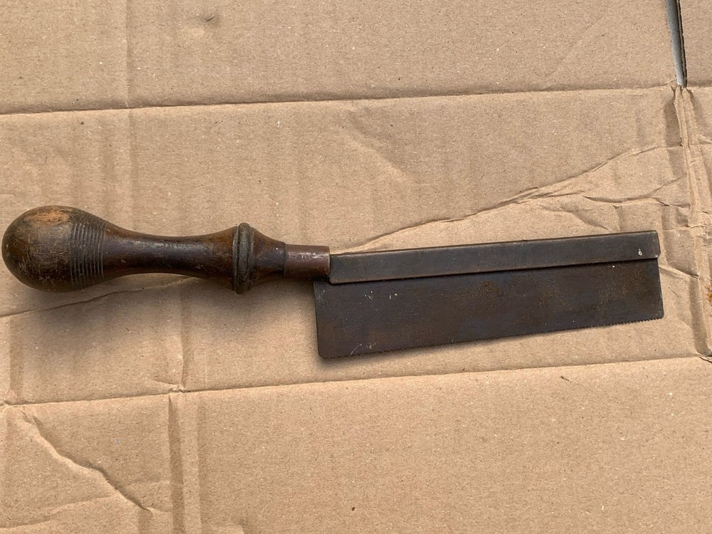 vintage brass backed saw