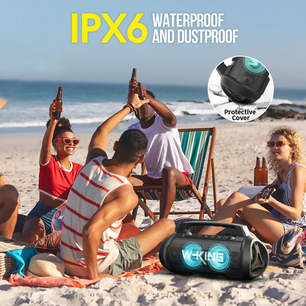 70W RMS Bluetooth Portable Speaker, Speaker Wireless Loud Waterproof Bluetooth