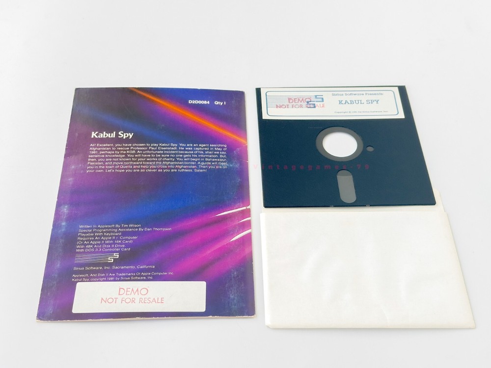 Kabul Spy - Sirius Software - 1981 / Apple II