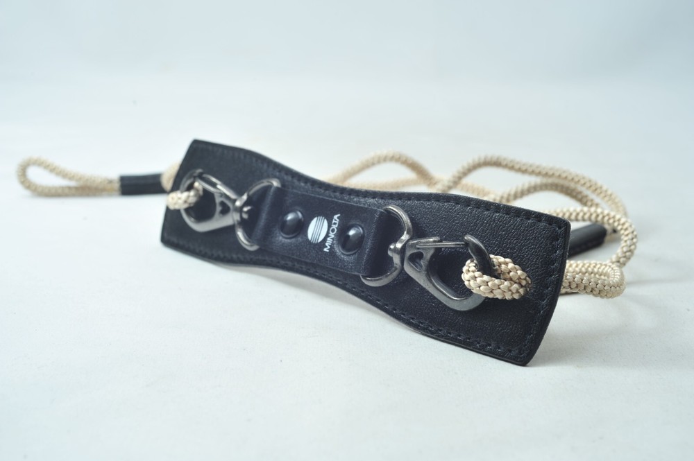 @ SakuraDo Camera @ Rare & Excellent @ Minolta Black Leather & Gold String Strap