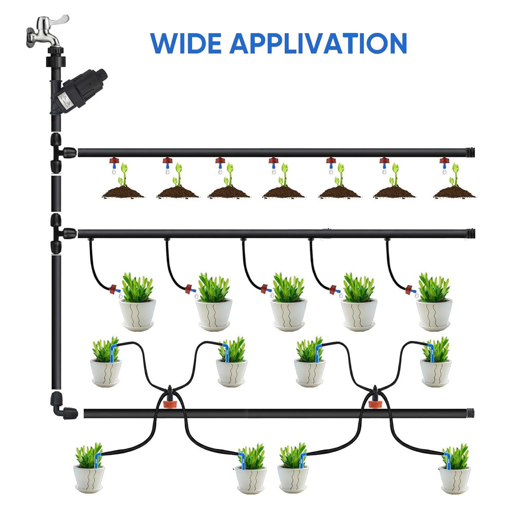 0.5 GPH Pressure Compensating Drippers for Garden System: Self-Cleaning Constant