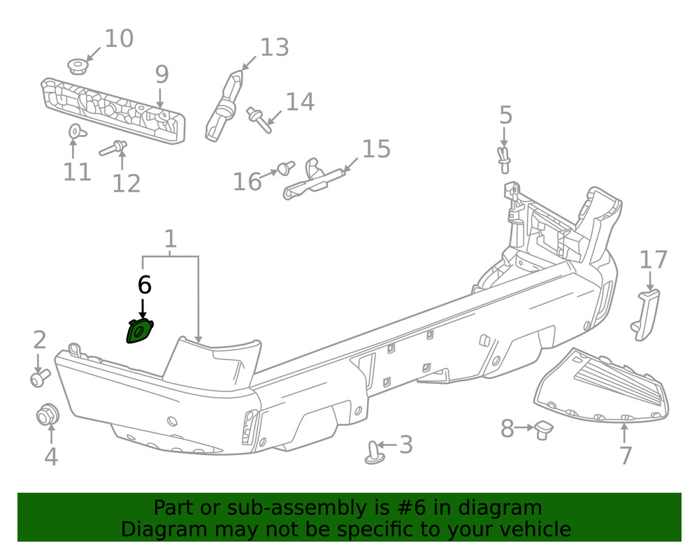 Genuine GM Parking Aid Sensor Bracket 87829104