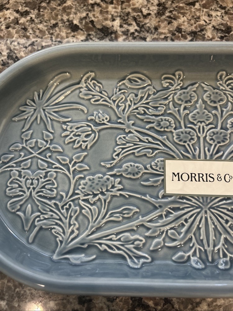 William Morris & Co. Blue Large Vanity Tray Bathroom Collection New