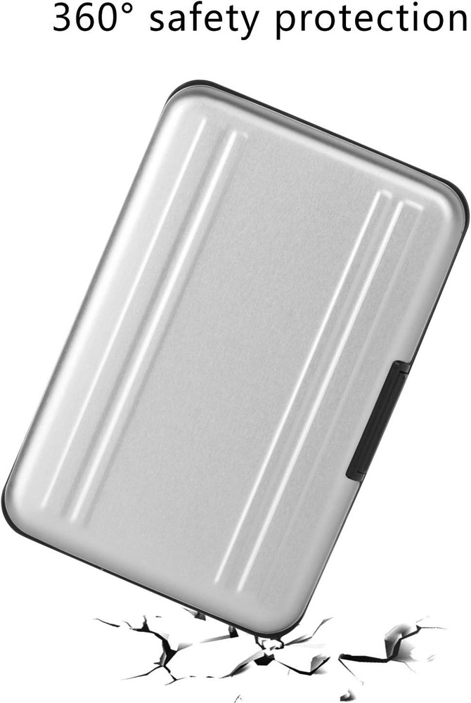 Compact Aluminum Memory Card Storage Case - Shock Resistant & Lightweight