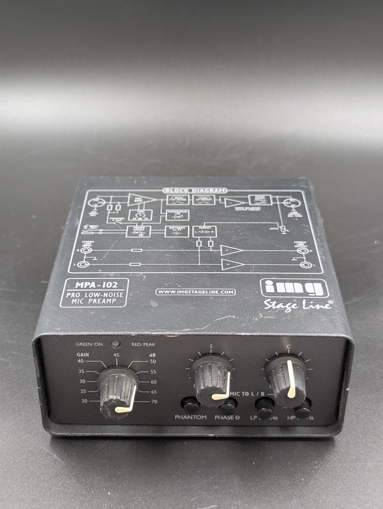 IMG Stage Line MPA-102 Pro Low Noise Mic Preamp - Untested