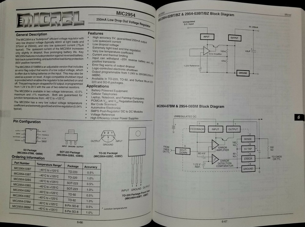 USED 1994 Micrel Semiconductor Data Book