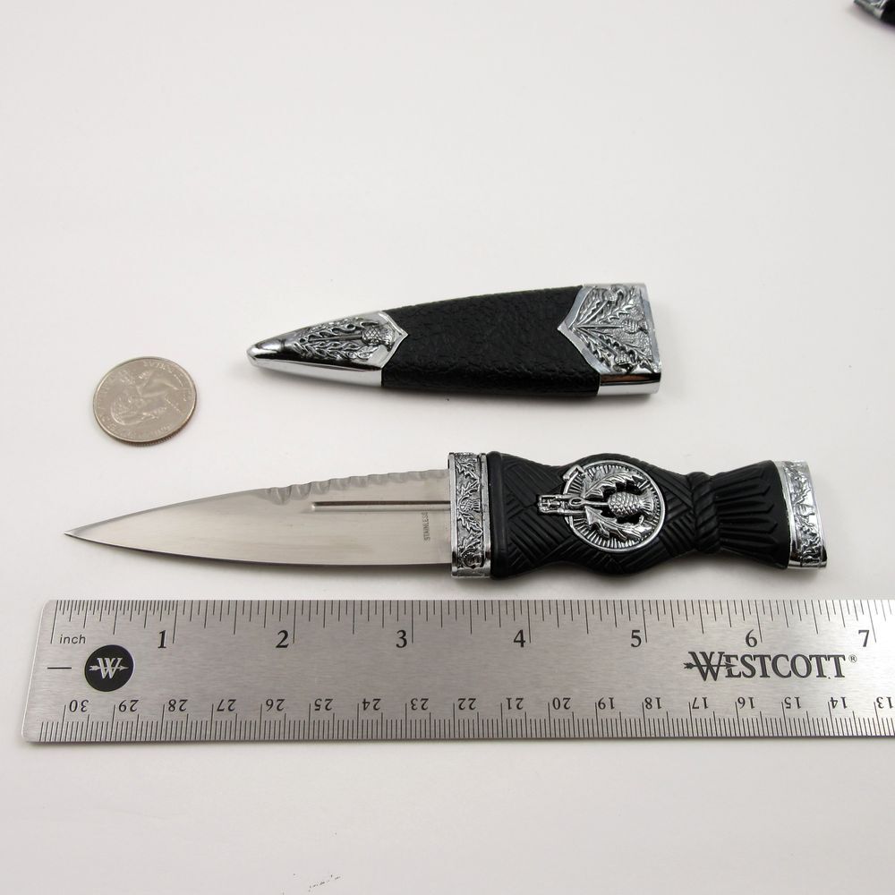 NEW Dagger Scottish Sgian Dubh Small Dirk Knife Stainless Steel Blade 7" Overall