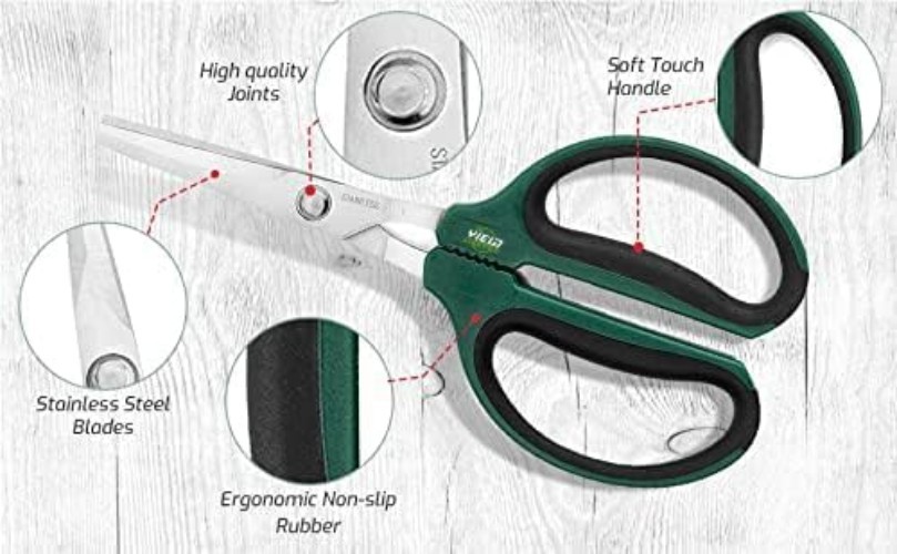 Professional 2-Pack Bonsai Scissors & Trimming Shears Set - Ergonomic & Durable