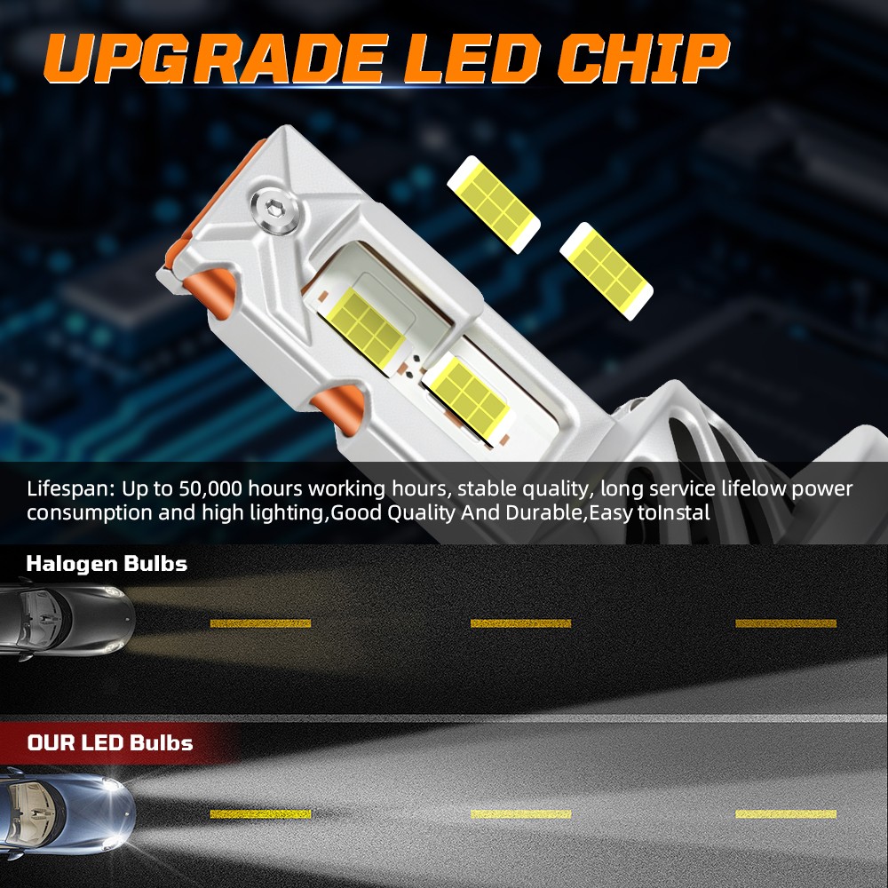 SUper Bright LED Hi/Lo Headlight Bulb for Yamaha Enticer Snowmobile 1977–1981