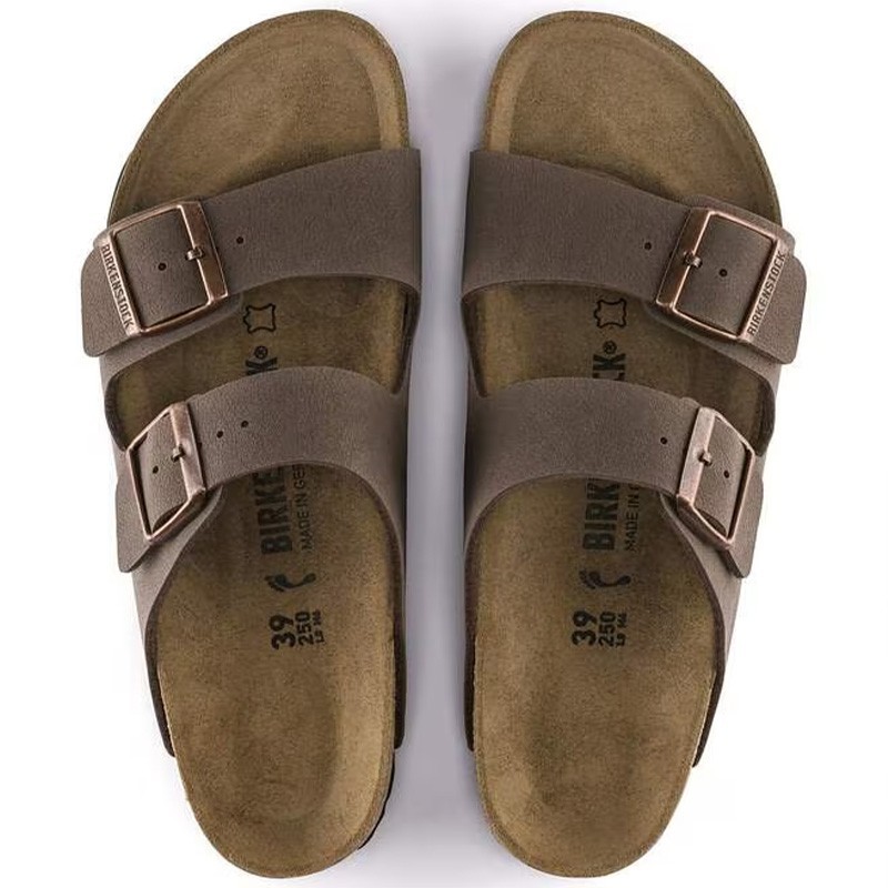 Birkenstock Arizona Mocha Birkibuc Leather Soft Footbed Sandals Select Size