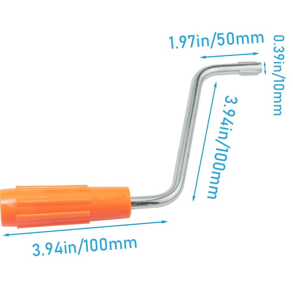 Pasta Machine Replacement Handle Table Clip Orange 2 PCS Manual Press Crank