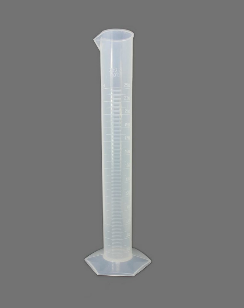 Graduated Cylinder Hex Base Polypropylene 250 mL