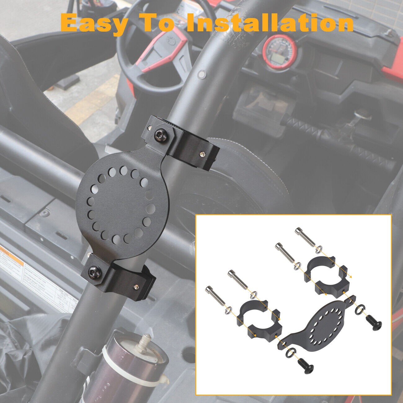 For Can Am Polaris RZR Pioneer Yamaha UTV ATV Gas Can Mount Oil Mounting Holder