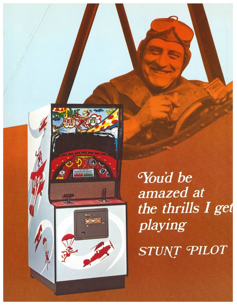 Stunt Pilot Midway Vending Arcade Flyer Brochure Ad