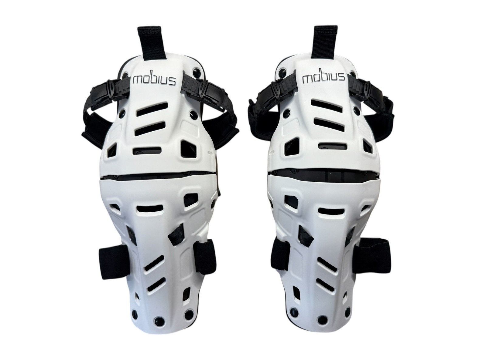 Mobius X8H Hybrid Knee Support Mx (PAIR) White / Black Small / Medium - OPEN BOX