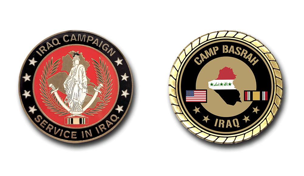 Camp Basrah Iraq Service Challenge Coin