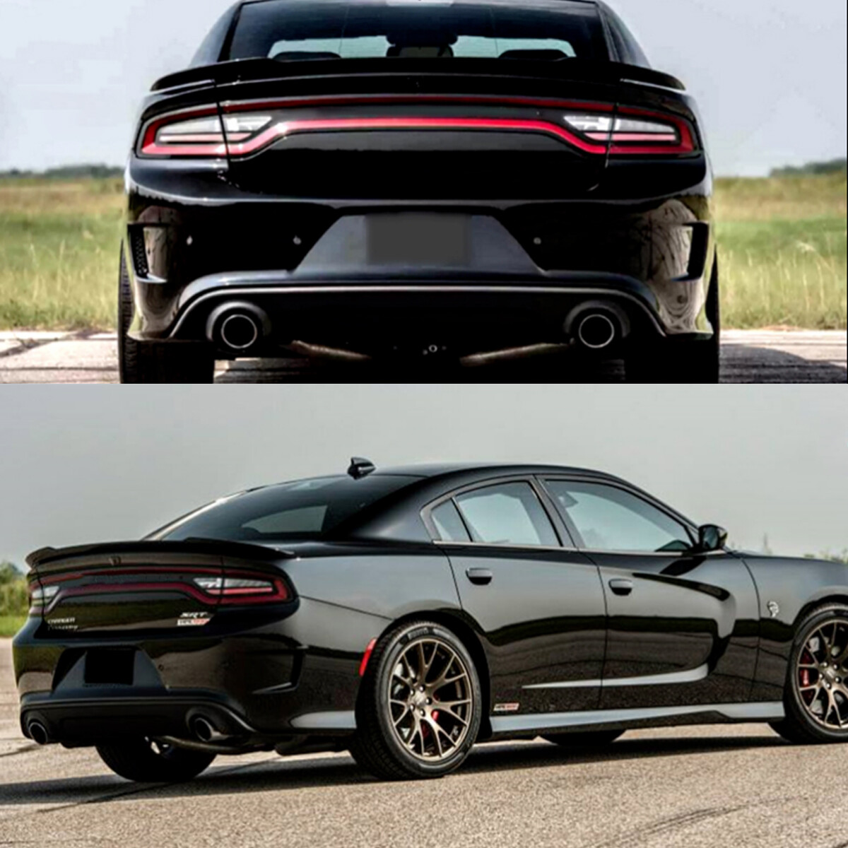 For 2015-2023 Dodge Charger SRT SXT Hellcat Rear Trunk Spoiler Wing Gloss Black